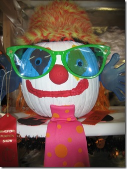Painted pumpkin clown