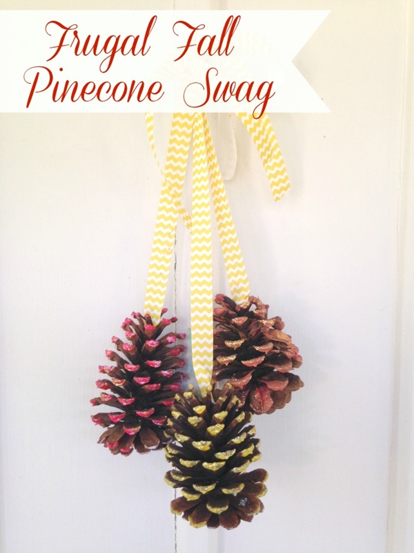 DIY Pine cone swag