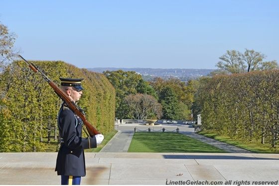 Guard at Tomb of the Unknown Soldier Arlington National Cemetery