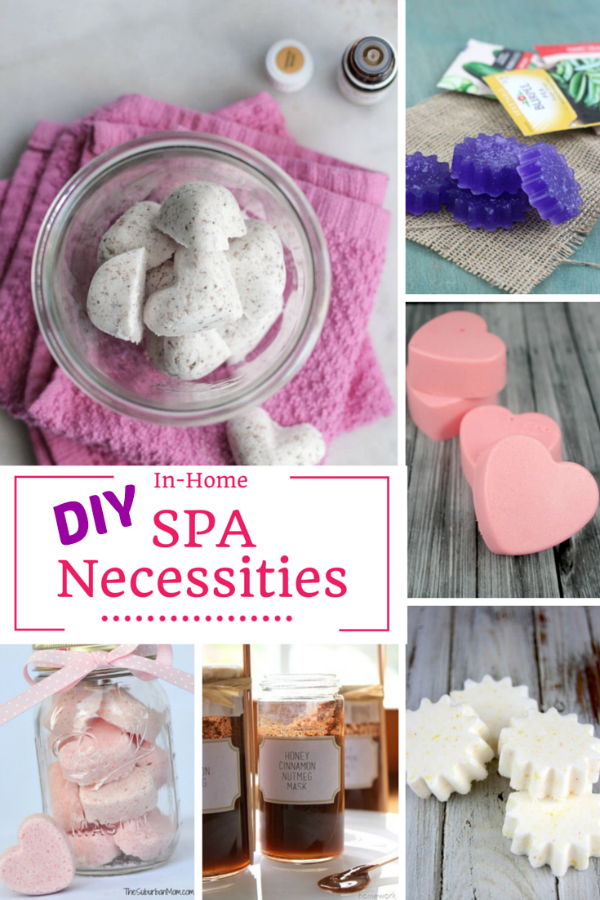 DIY Home Spa Necessities- Homemade body products for a fun do it yourself in home spa experience on a budget. 