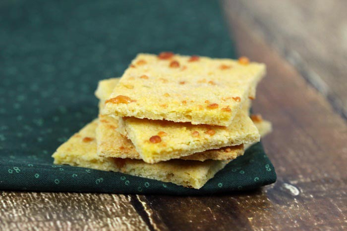 Almond flour and parmesan crackers