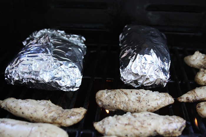 sweet potato foil pack recipe on the grill