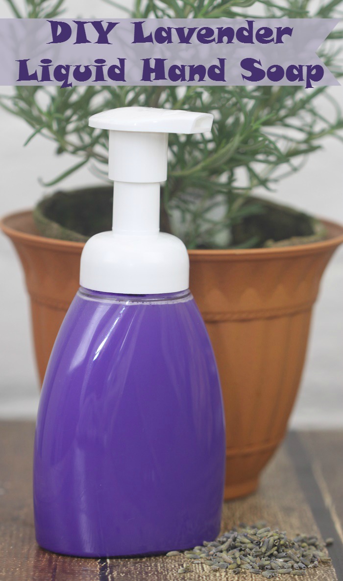 DIY Lavender Liquid Hand Soap